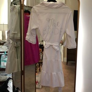 betsey Johnson Bride Robe with bling and bows